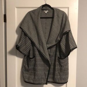 Black and White Tweed Cape